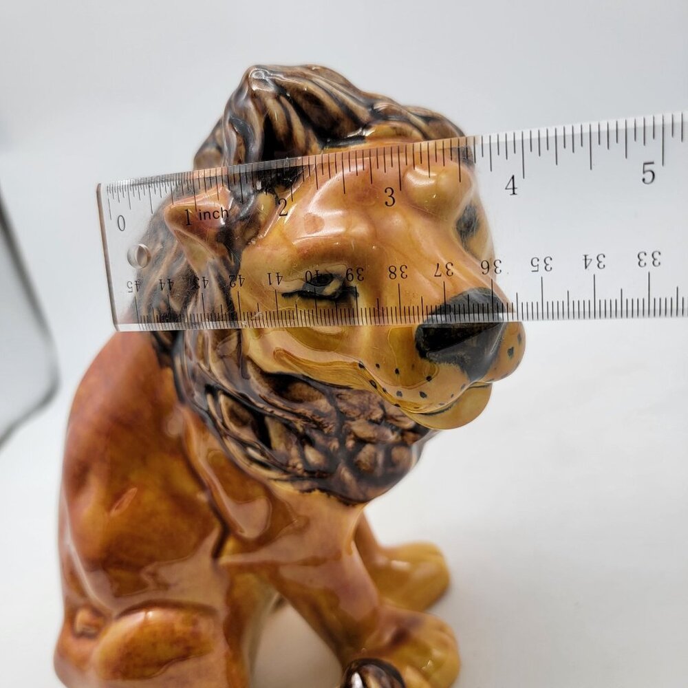 Vintage Italian Art Pottery Lion Figurine Statue - Picture 7 of 9